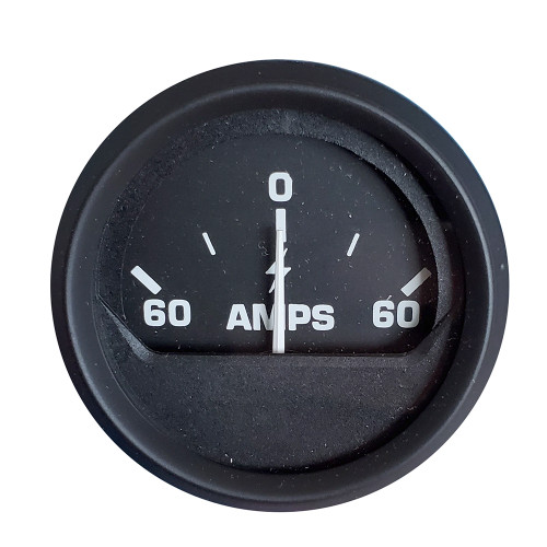 Faria Euro Black 2" Ammeter Gauge (60-0-60 AMP) 12822