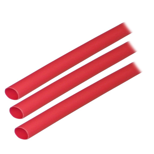 Ancor Adhesive Lined Heat Shrink Tubing (ALT) - 1/4" x 3" - 3-Pack - Red 303603