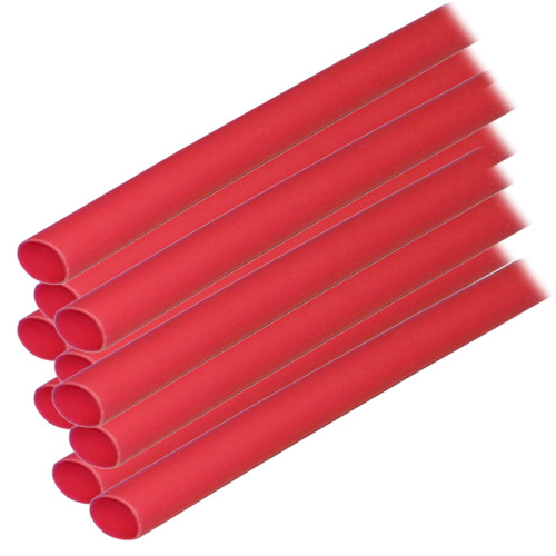 Ancor Adhesive Lined Heat Shrink Tubing (ALT) - 1/4" x 6" - 10-Pack - Red 303606