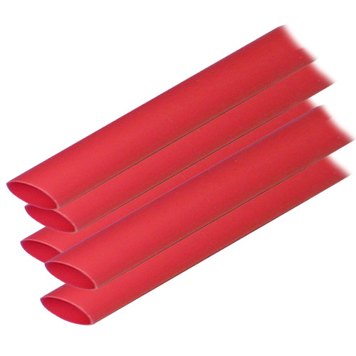 Ancor Adhesive Lined Heat Shrink Tubing (ALT) - 1/2" x 12" - 5-Pack - Red 305624