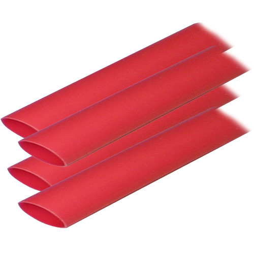 Ancor Adhesive Lined Heat Shrink Tubing (ALT) - 3/4" x 6" - 4-Pack - Red 306606