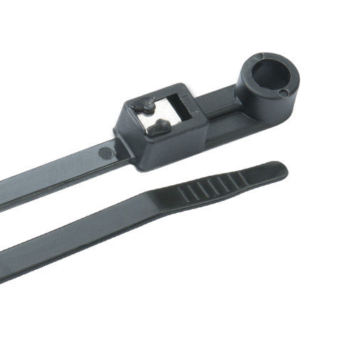 Ancor Mounting Self-Cutting Cable Ties - 8" - UV Black - 20-Pack 199300