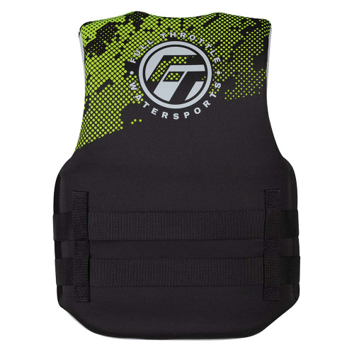 Full Throttle Junior Hinged Neoprene Life Jacket - Green 142400-400-009-22
