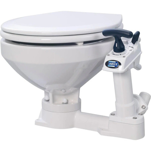 Jabsco Twist 'n' Lock Manual Marine Toilet, Regular Bowl, Soft Close Lid - Apollo Lighting