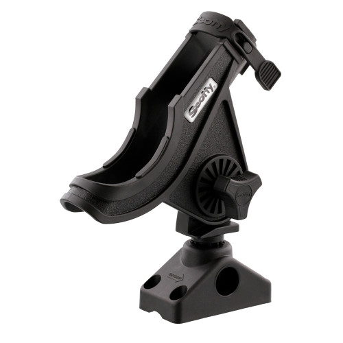 Scotty 280 Bait Caster/Spinning Rod Holder w/241 Deck/Side Mount - Black 280-BK