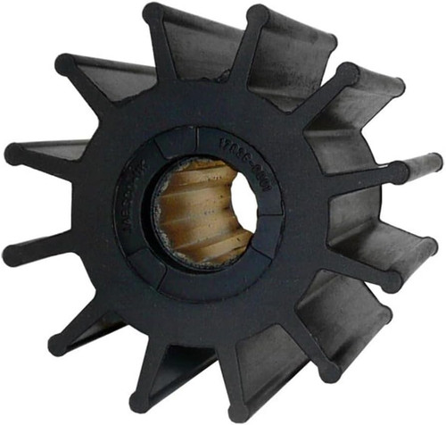 Jabsco Flexible Impeller, 3-3/4 x 3-1/2 x 1 in, Spline Drive, 12 Blades, Neoprene, Brass Insert - Apollo Lighting