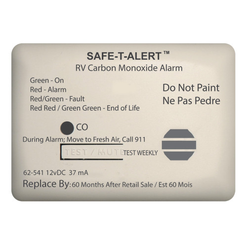 Safe-T-Alert 62 Series Carbon Monoxide Alarm - 12V - RV Surface Mount - White 62-541-WT - Apollo Lighting