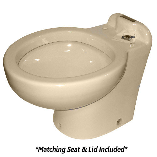 Raritan Marine Elegance - Household Style - Almond - Tall Angle Back - Freshwater Solenoid - Smart Toilet Control - 12V 230AHF012