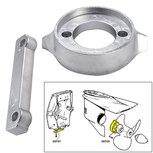 Tecnoseal Anode Kit w/Hardware - Volvo 280 - Magnesium 20701MG