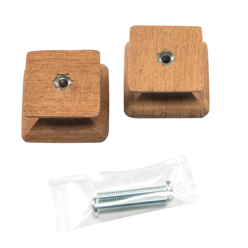Whitecap Teak Square Drawer Knob - 1-1/8" - 2 Pack 60130-A - Apollo Lighting