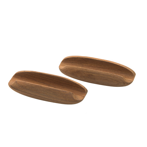 Whitecap Teak Oval Drawer Pull - 4"L - 2 Pack 60147-A - Apollo Lighting