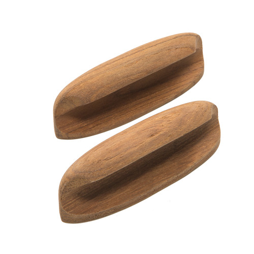 Whitecap Teak Oval Drawer Pull - 4"L - 2 Pack 60147-A - Apollo Lighting