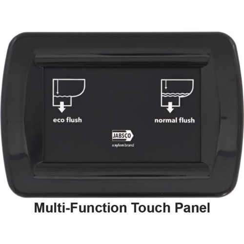 Jabsco Quiet Flush E2 Raw Water Marine Toilet, 12V, Regular Bowl, Touch Panel, Soft-Close Lid - Apollo Lighting