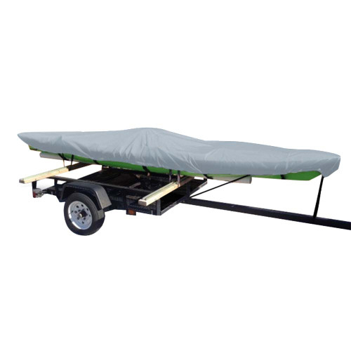 Carver Poly-Flex II Extra Wide Styled-to-Fit Cover f/12.5' Fishing Kayaks Trailerable- Grey 4012XF-10
