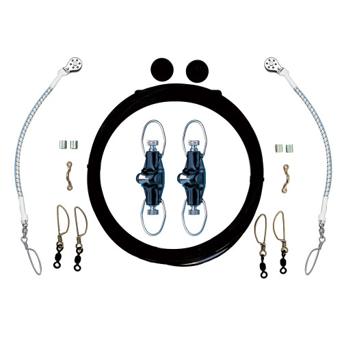 Rupp Single Rigging Kit w/Nok-Outs - Black Mono 160' Lines CA-0025-MO