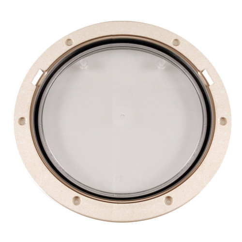 Beckson 8" Clear Center Pry-Out Deck Plate - Beige DP81-N-C