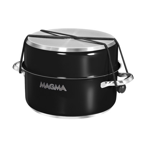 Magma Nestable 10 Piece Induction Non-Stick Enamel Finish Cookware Set - Jet Black A10-366-JB-2-IN - Apollo Lighting