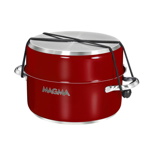 Magma Nestable 10 Piece Induction Non-Stick Enamel Finish Cookware Set - Magma Red A10-366-MR-2-IN