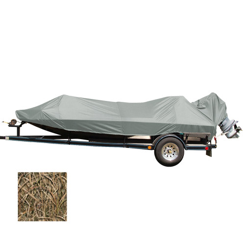 Carver Performance Poly-Guard Styled-to-Fit Boat Cover f/18.5' Jon Style Bass Boats - Shadow Grass 77818C-SG - Apollo Lighting