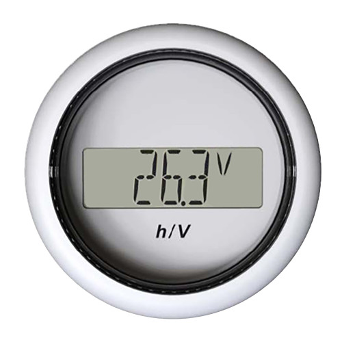 Veratron 52MM (2-1/16") ViewLine Hour Counter-Voltmeter - White B00006302