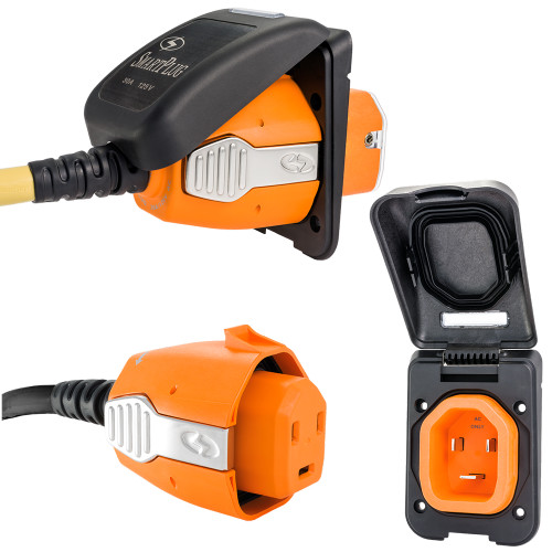 SmartPlug 30 AMP Inlet & Female Cord Connector Combo - Black B30ASSYPB