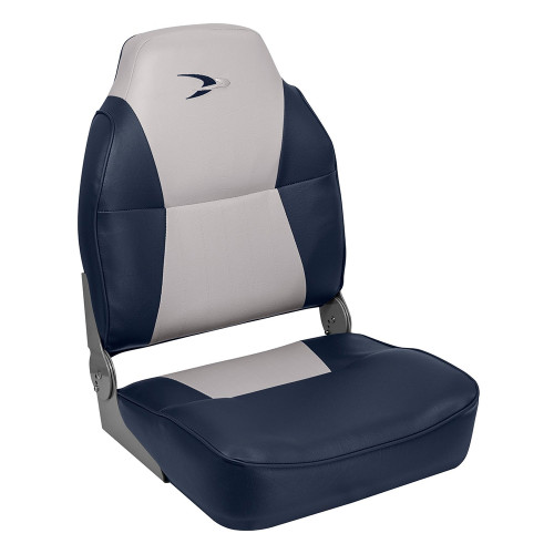 Wise Lund Style High-Back Fishing Seat - Grey/Navy 8WD640PLS-660