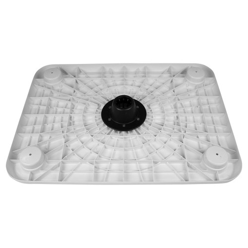 Wise White Rectangular Table - 4 Drink Holders w/Pedestal 8WD944