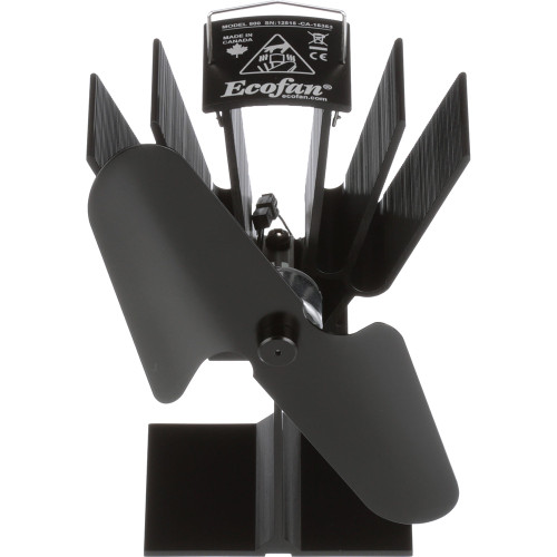 Ecofan Original Heat Powered Stove Fan - Black Blade 800CAXBX - Apollo Lighting