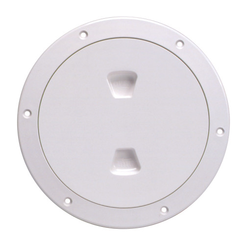 Beckson 6" Smooth Center Screw-Out Deck Plate - White DP60-W - Apollo Lighting