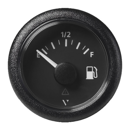 Veratron 52MM (2-1/16") ViewLine Fuel Level Gauge Empty/Full - 240-33.5 OHM - Black Dial & Round Bezel A2C59514094