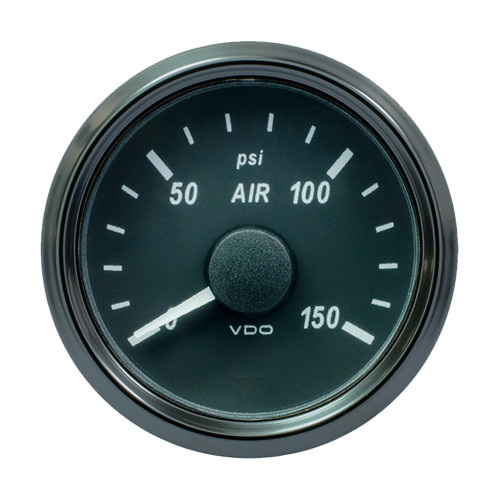 VDO SingleViu 52mm (2-1/16") Air Pressure Gauge - 150 PSI - 0-180 Ohm A2C3833440030
