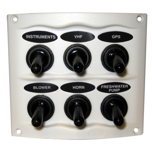 BEP Waterproof Panel - 6 Switches - White 900-6WPW - Apollo Lighting