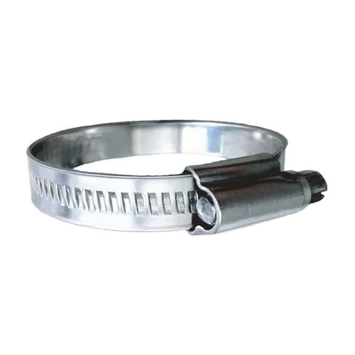 Trident Marine 316 SS Non-Perforated Worm Gear Hose Clamp - 15/32" Band - (5/8" – 15/16") Clamping Range - 10-Pack - SAE Size 8 710-0121