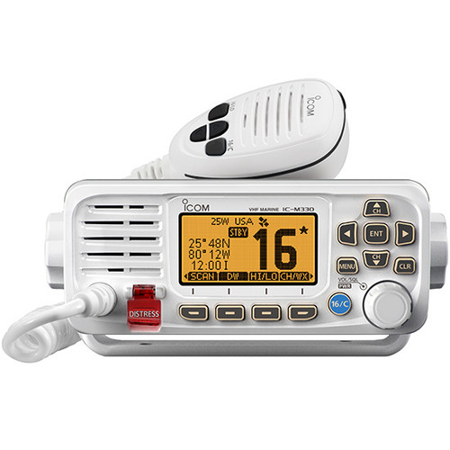 Icom M330G White VHF With GPS M330G WHITE - Apollo Lighting
