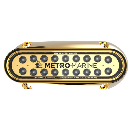 Metro Marine High-Output Elongated Underwater Light w/Intelligent Monochromatic LEDs - Aqua, 90° Beam F-BME1-H-A3-90