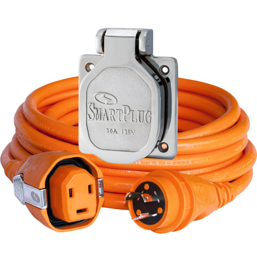 SmartPlug 30 AMP Dual Configuration Cordset & Stainless Steel Inlet Combo - 50' C30503BM30NT