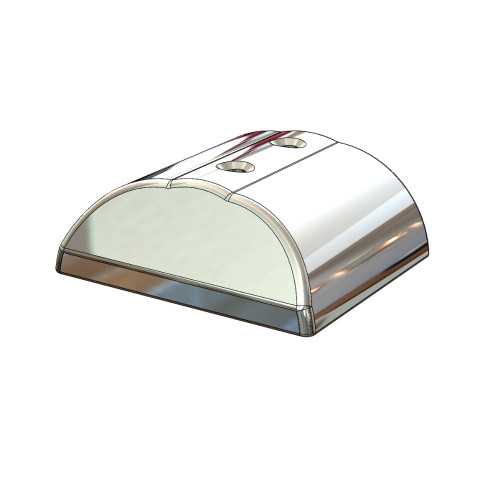 TACO Marine SuproFlex Rub Rail End Cap, For V11-9970, Large, Type-316L SS, Mirror Polish
