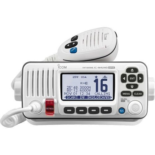 Icom M424G White VHF Radio Class D DSC Built-in GPS M424G WHITE - Apollo Lighting