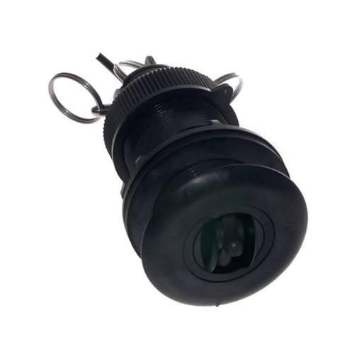 Raymarine Long Body Retractable Thru-Hull Speed Transducer, For mn100 T100, 2 in Diameter, 2.125 in Max Hull, 6m Cable, Temperature Sensor, Flap Valve