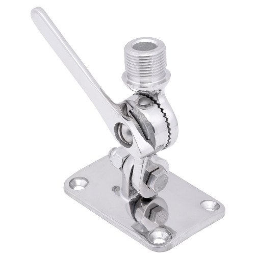 Whitecap Ratchet Antenna Mount - 316 Stainless Steel S-1802C - Apollo Lighting