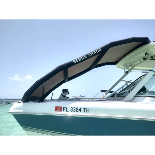 Sebba Shade 8 x 12 ft. Grey Sun Shade f/Boats 26'+ SS8X12GRY