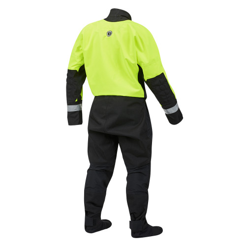 Mustang MSD576 Water Rescue Dry Suit - Fluorescent Yellow Green-Black - Large MSD57602-251-L-101