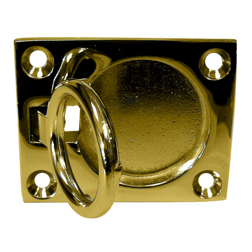 Whitecap Flush Pull Ring - Polished Brass - 2" x 2-1/2" S-3362BC