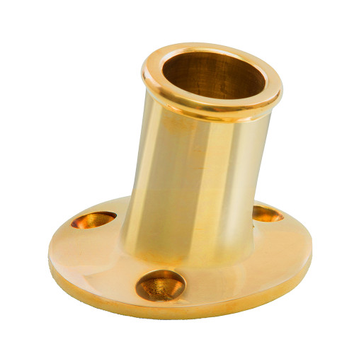 Whitecap Top-Mounted Flag Pole Socket Polished Brass - 3/4" ID S-5001B - Apollo Lighting