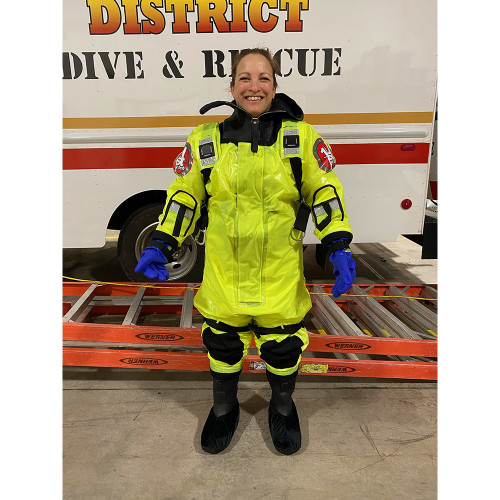 First Watch RS-1005 Ice Rescue Suit - Hi-Vis Yellow - S/M (Built to Fit 4'6"-5'8") RS-1005-HV-M