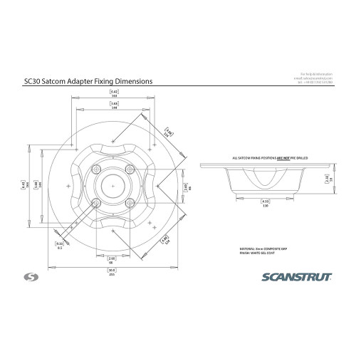Scanstrut SC30 Satcom Mount SC30 - Apollo Lighting