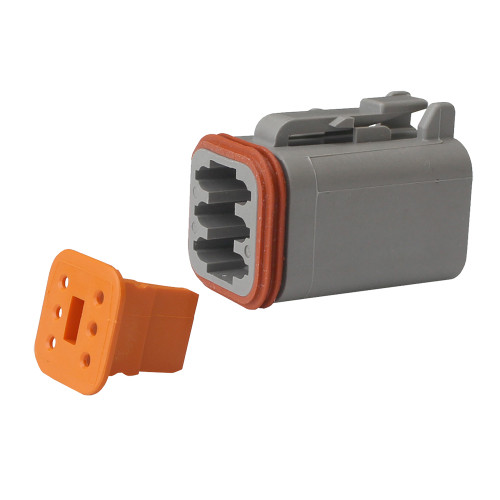 Pacer Deutsch DT Plug & Wedge Lock Kit - 6 Position - 5 Pack TDT06-6S-5