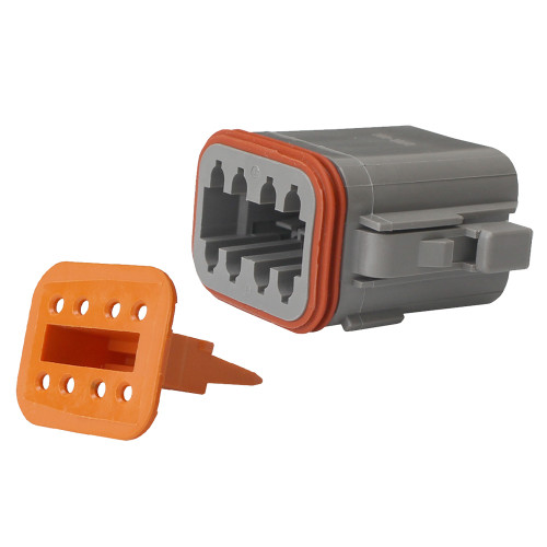 Pacer Deutsch DT Plug & Wedge Lock Kit - 8 Position - 5 Pack TDT06-8S-5 - Apollo Lighting