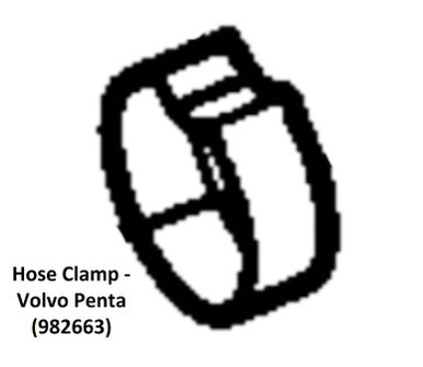 Volvo Penta Hose Clamp - Volvo Penta (982663)