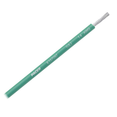 Pacer Green 14 AWG Primary Wire - 25' WUL14GN-25